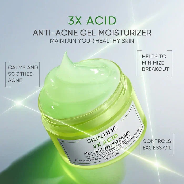 Skintific 3X Acid Acne Gel moisturizer 30g