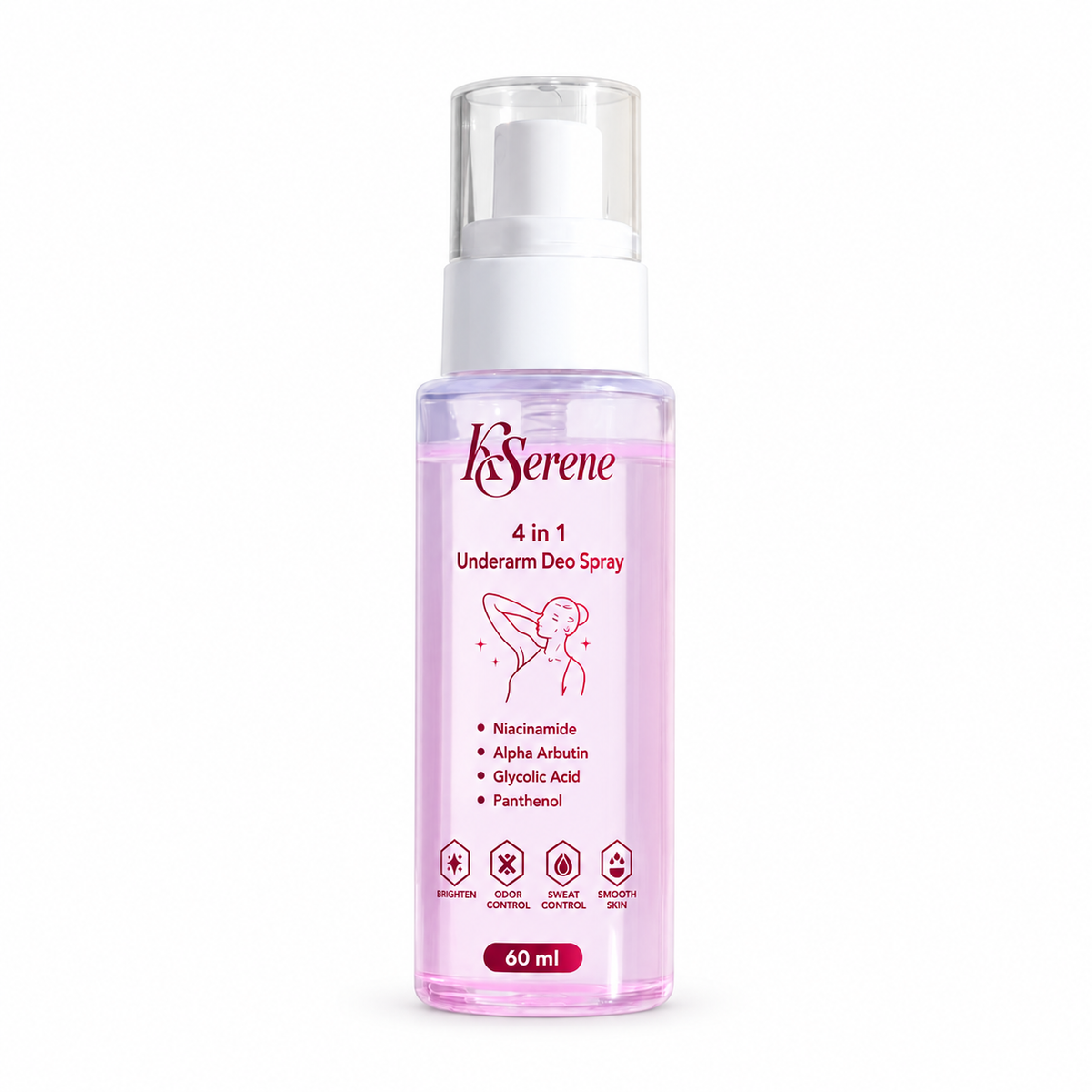 KSerene 4-in-1 Underarm Deo Spray – 60 ml