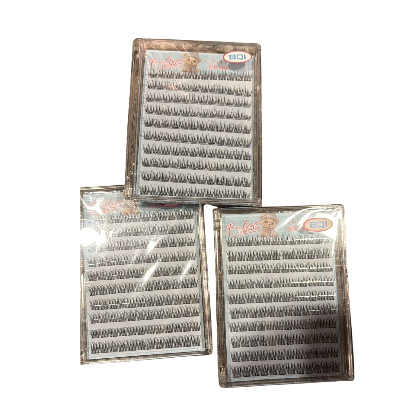 BQI 100-120 Cluster Fale Eyelashes Self Adhesive Softer Lashes