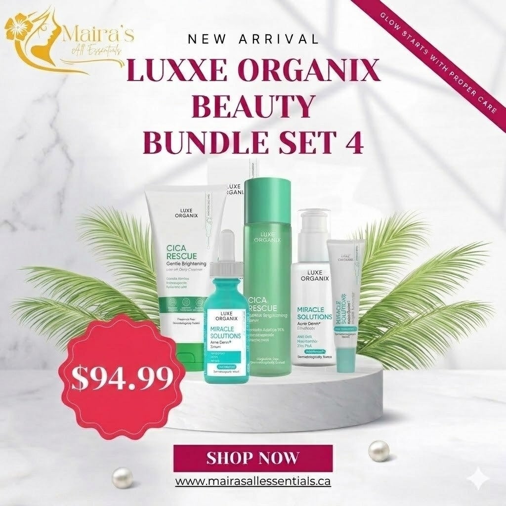 Luxxe Organix Beauty Bundle Set 4 – Cica Rescue & Miracle Solutions Skincare