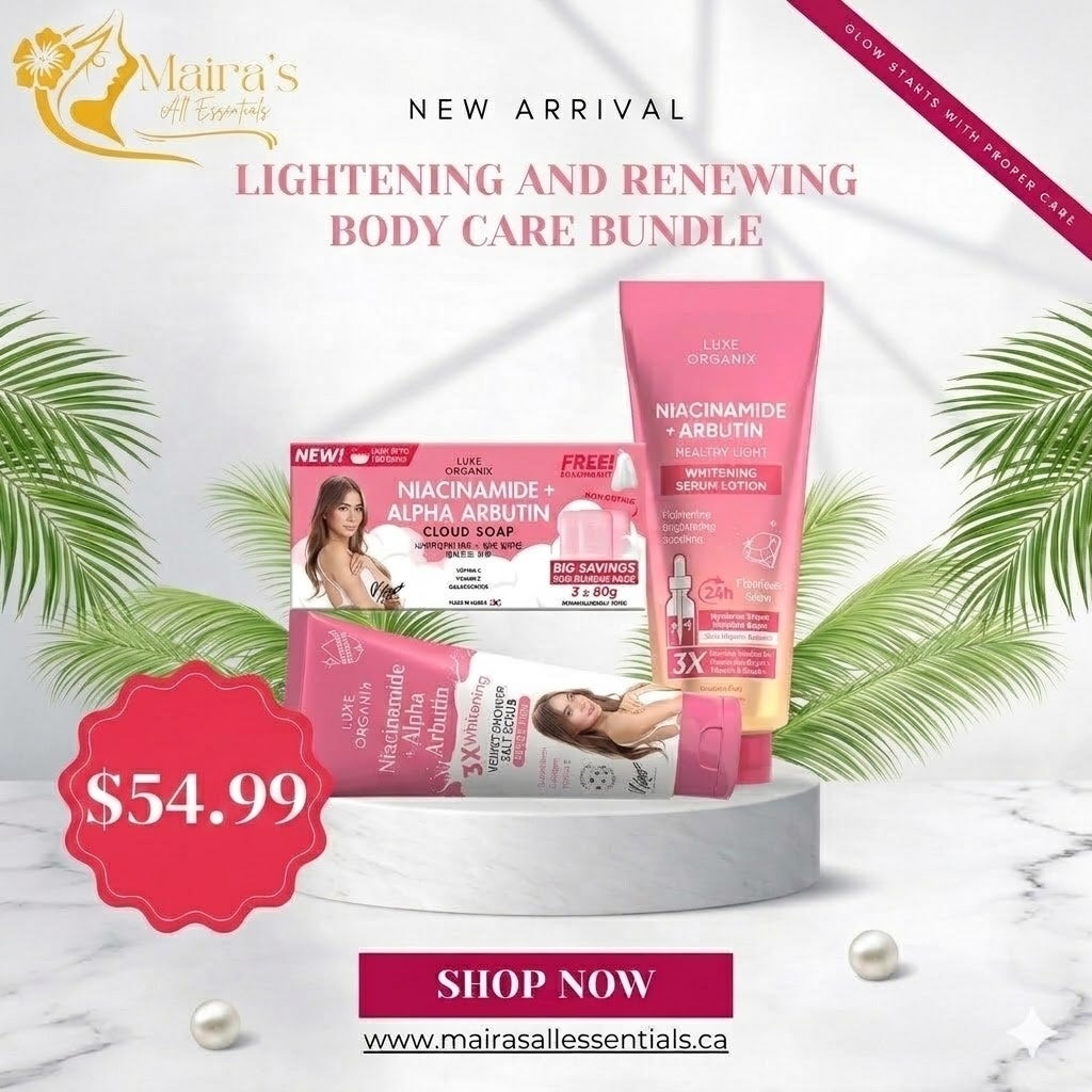 Luxe Organix Niacinamide + Arbutin Body Care Bundle