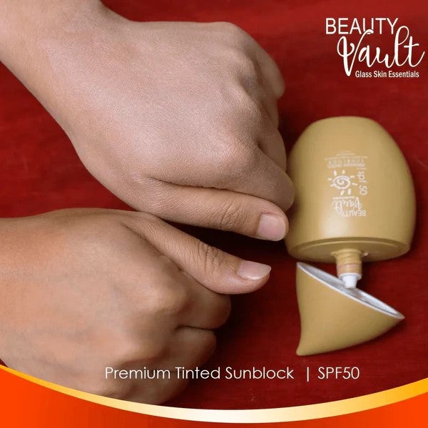 Beauty Vault Premium Tinted Sunblock SPF 50 PA+++, 50g