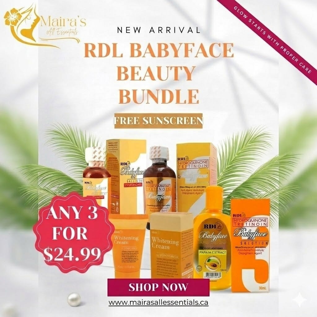 RDL Babyface Whitening Skincare Bundle | 3-Piece Brightening Set
