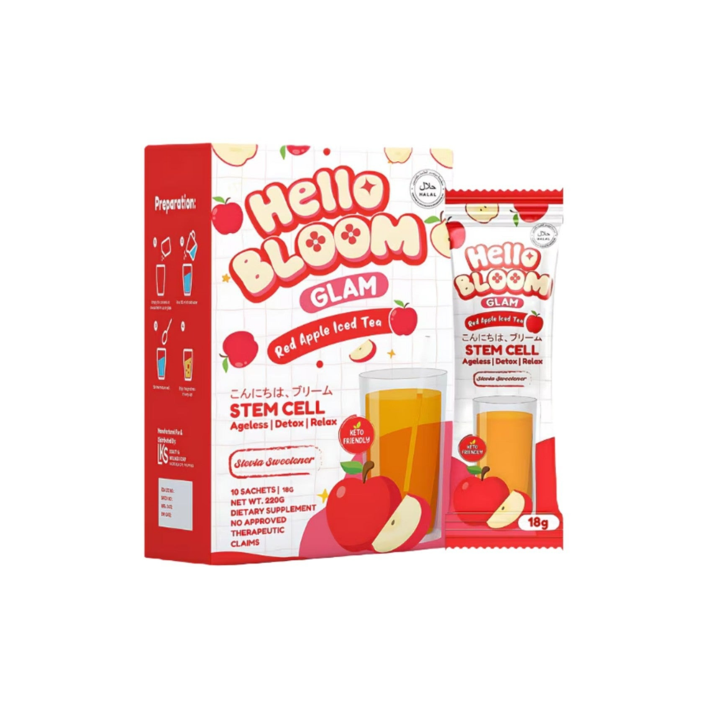 Hello Bloom Red Apple iced Tea