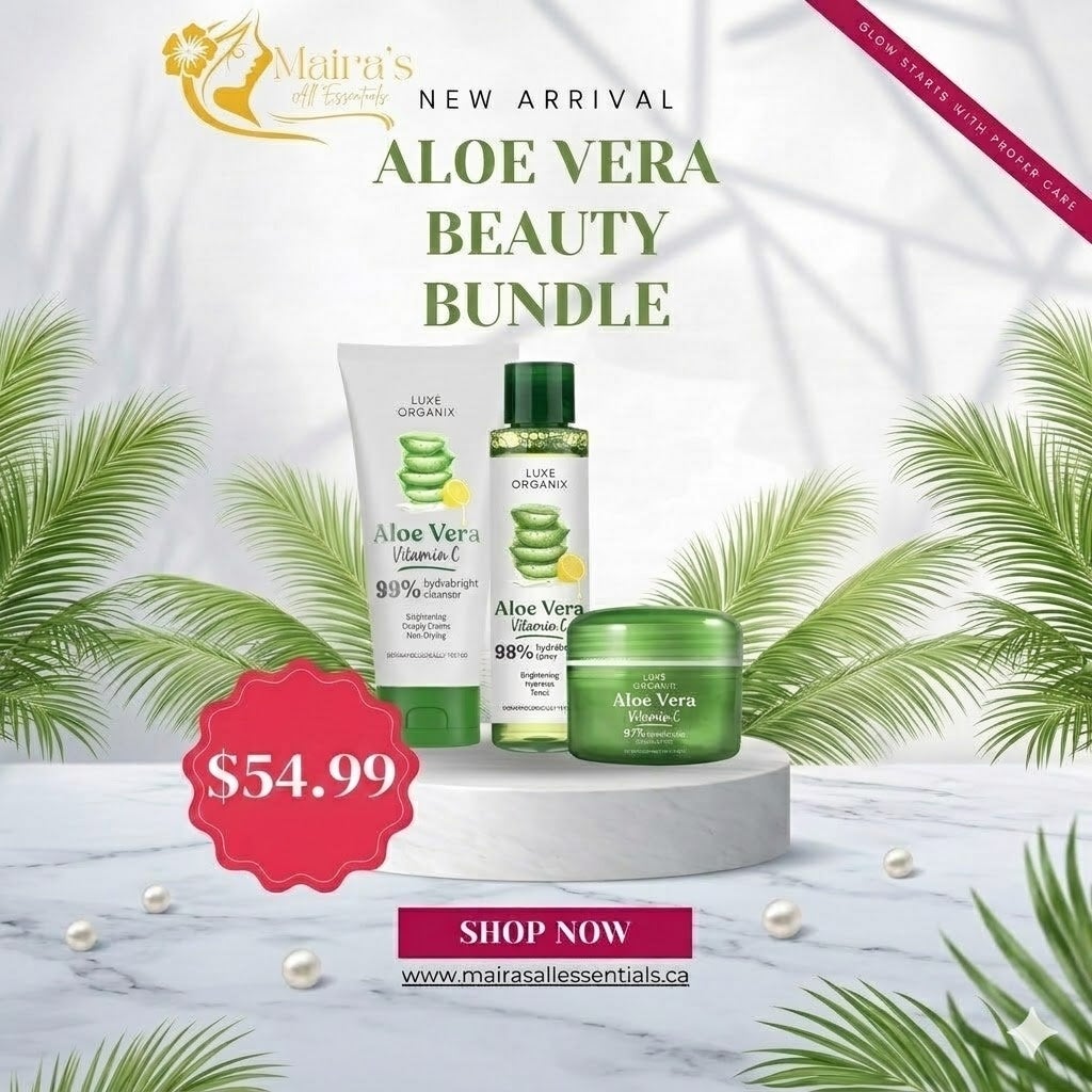 Luxe Organix Aloe Vera Vitamin C Skincare Bundle Set