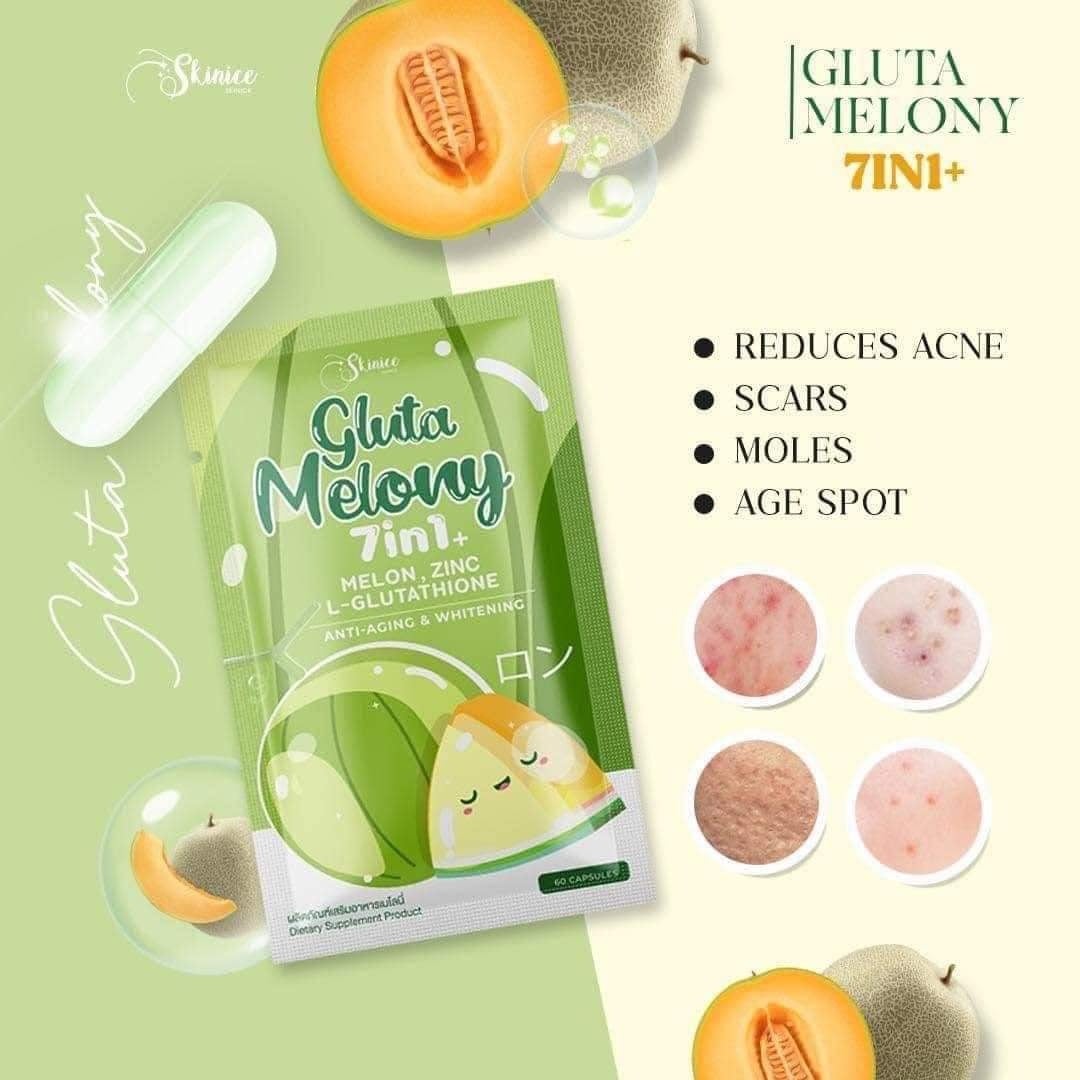 Gluta Melony 7in1 Melon, Zinc and L-Glutathione 60 Capsules
