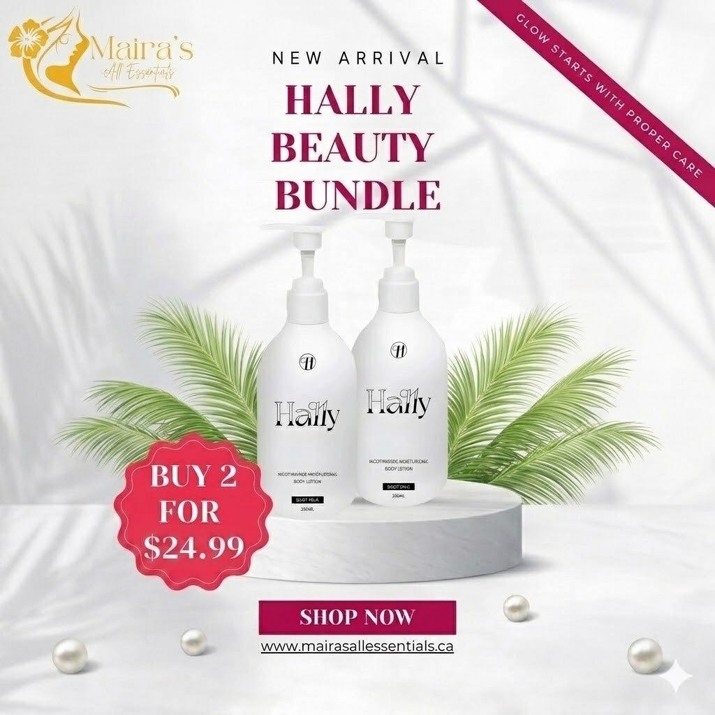 Hally Nicotinamide Body Milk Lotion Bundle