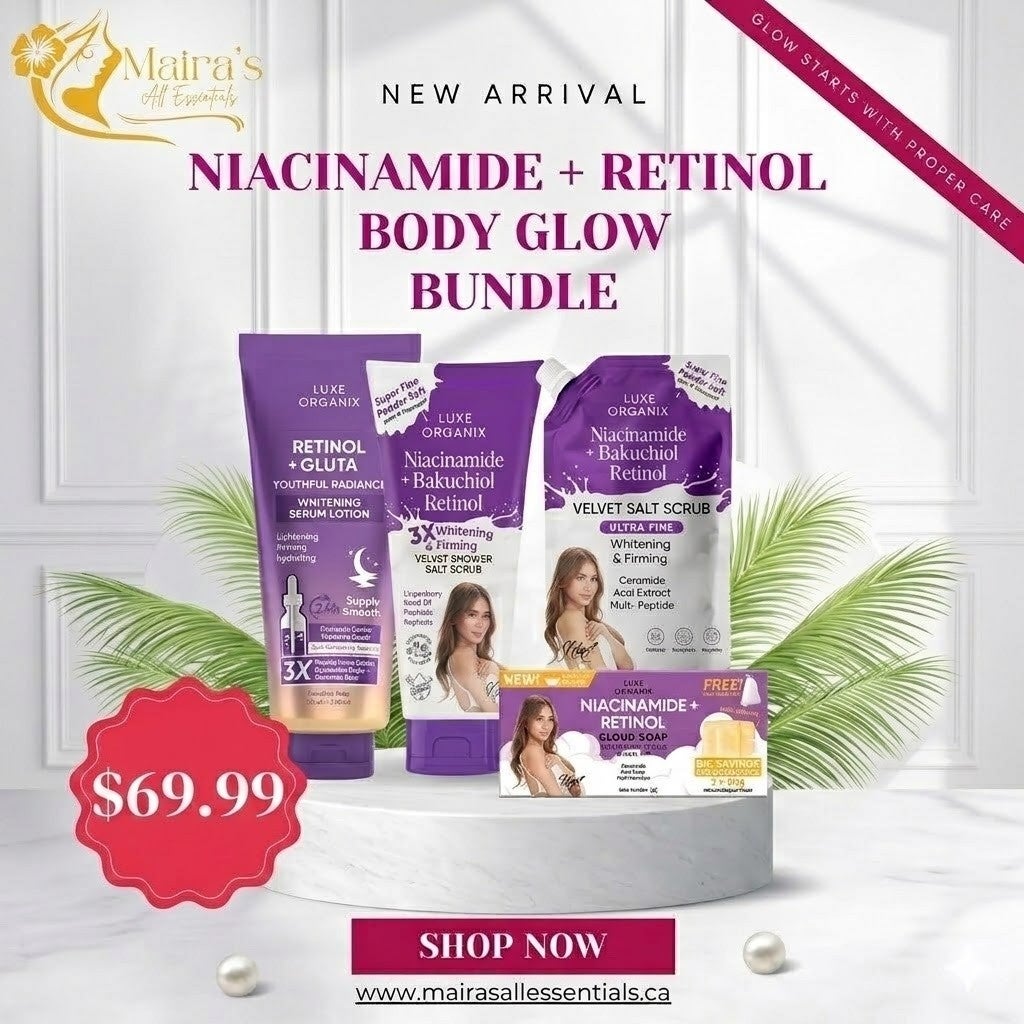 Luxe Organix Niacinamide + Retinol Body Glow Bundle