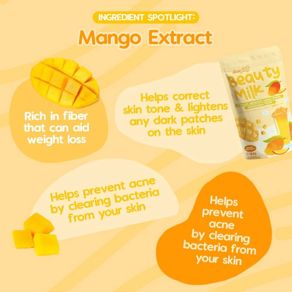 DEAR FACE Beauty Milk - Premium Japanese Sweet Mango Antioxidant Drink 280g