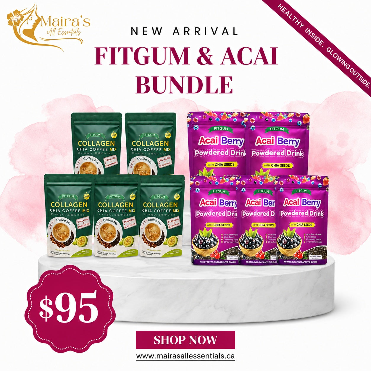Fitgum Coffee 5's & Acai Berry 5's Bundle