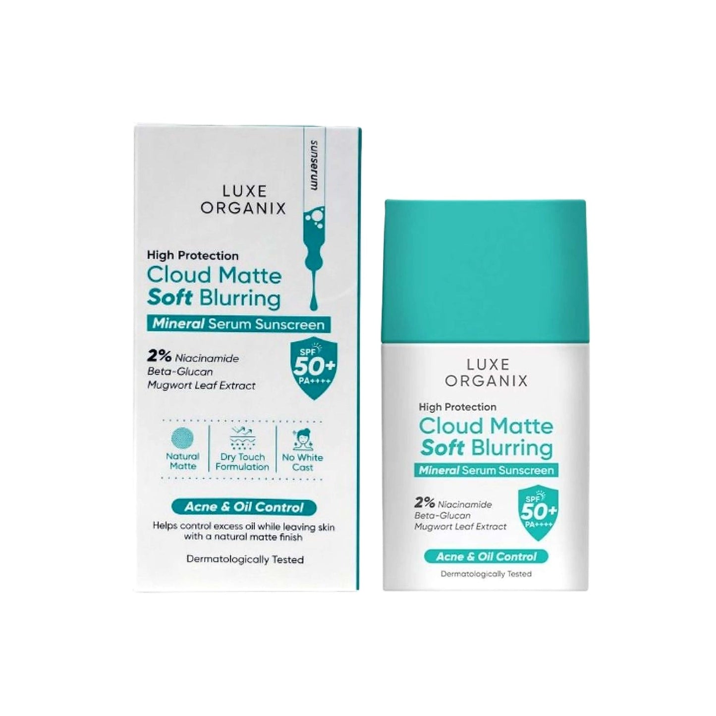 Luxe Organix Cloud Matte Soft Blurring Mineral Serum Sunscreen SPF50+ PA++++ 40g