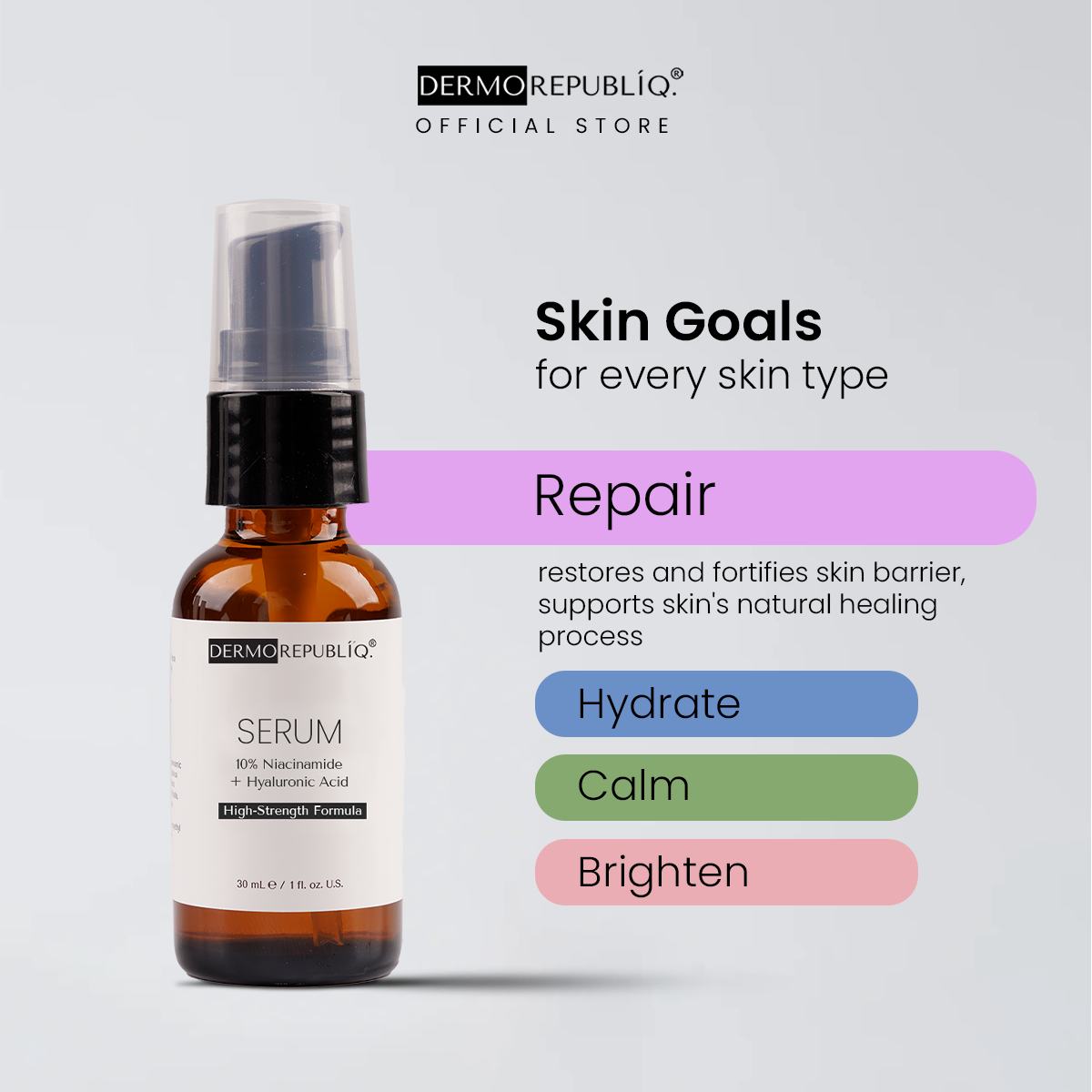 Dermorepubliq 10% Niacinamide + Hyaluronic Acid Sensitive Skin Formula Serum