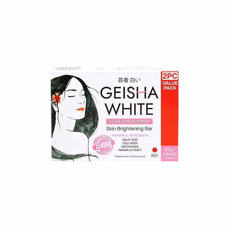 Geisha White Soap Scar and Blemish (Classic) Double Pack