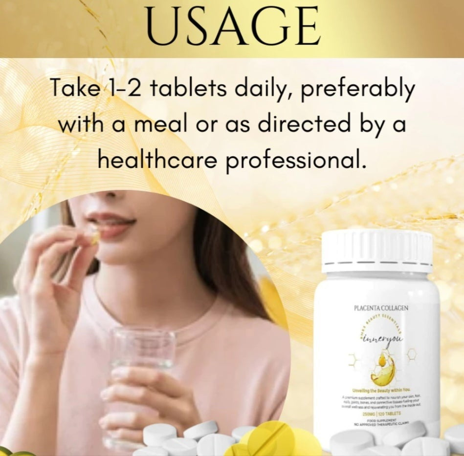 BMRS Beauty Essentials - Placenta Collagen INNERYOU Tablets 250mg