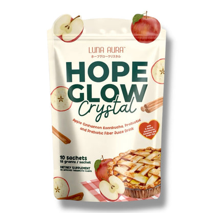 Luna Aura Hope Glow Crystal - Apple Cinnamon Fiber Juice Drink