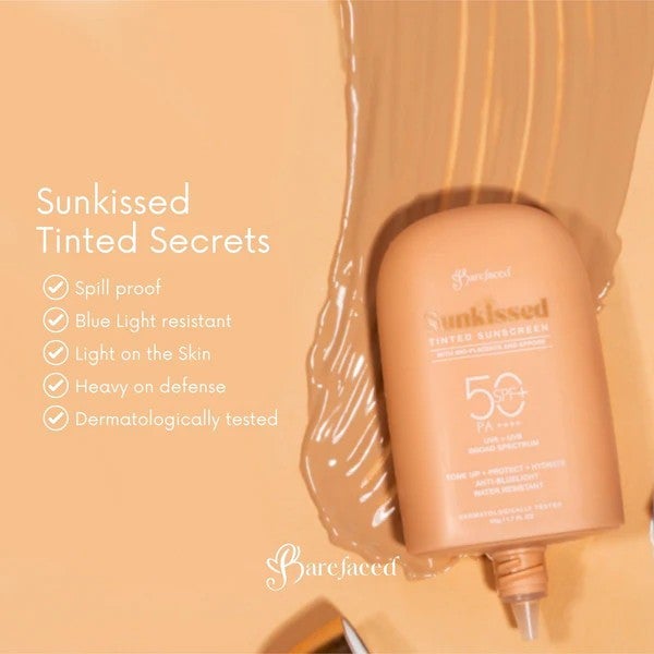 Barefaced Sunkissed TINTED Sunscreen SPF 50 PA++++ 50g