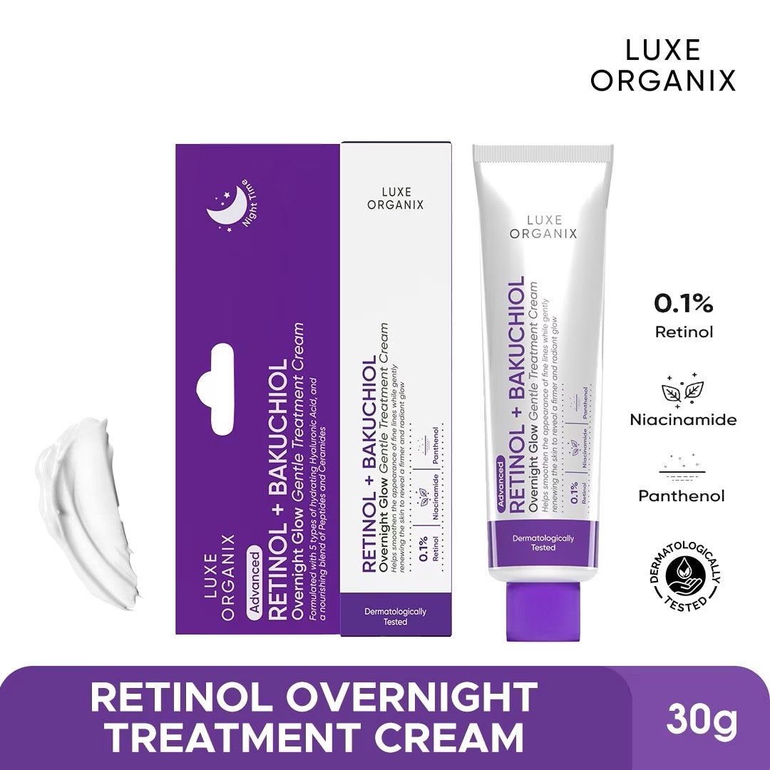 Luxe Organix Retinol Bakuchoil Overnight Glow Treatment Cream