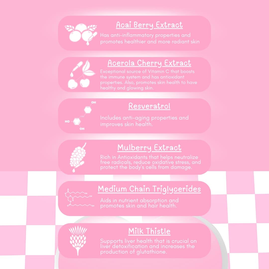 DEAR FACE Beauty Milk - Premium Japanese Strawberry Glutathione Drink (Half Kilo)