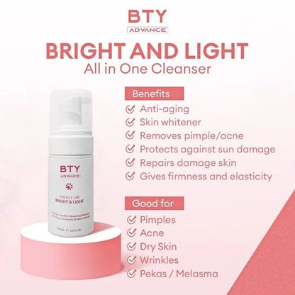 BTY Advance Bright & Light Facial Cleansing Mousse 100ml