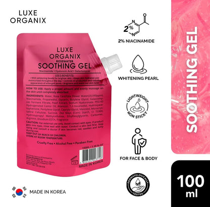 Luxe Organix Rosewater Soothing Gel 100ml