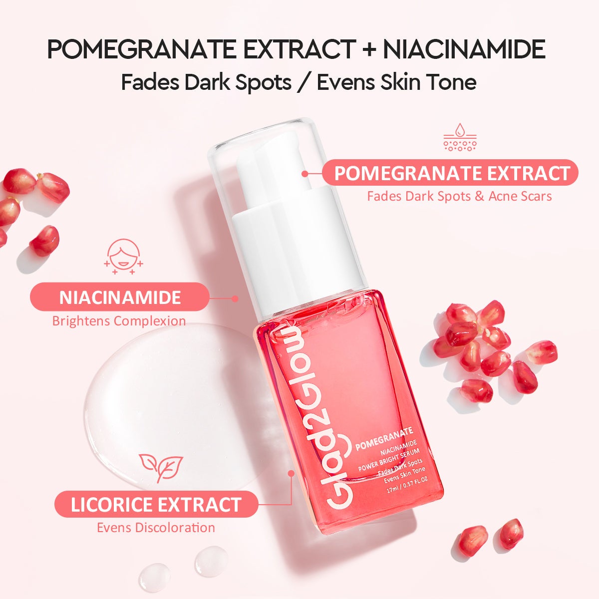 Glad2Glow Pomegranate Power Bright Serum