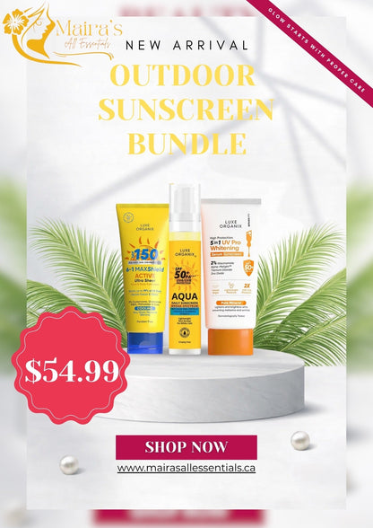 Luxe Organix Outdoor Sunscreen Bundle SPF50+ – Daily UV Protection Set