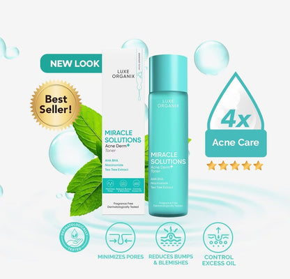 Luxe Organix Miracle Solutions Acne Derm + Toner 150ml