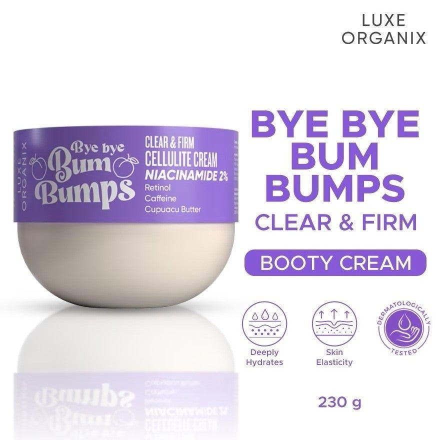 Luxe Organix Bye Bye Bum Bumps Clear and Firm Cellulite Cream 230g