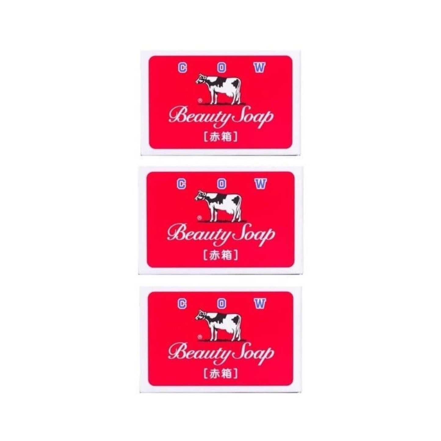 Japan Cow Brand red soap 3's