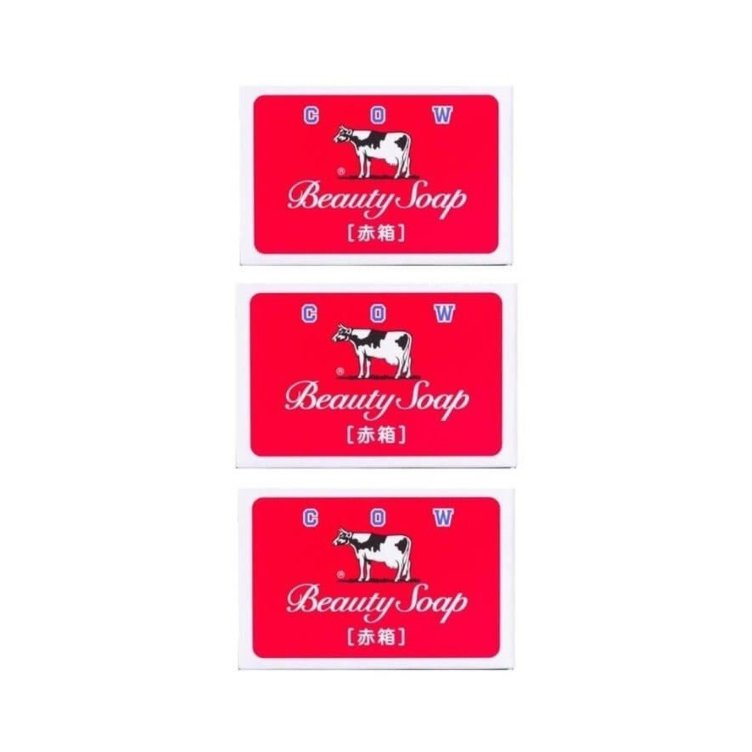 Japan Cow Brand red soap 3's