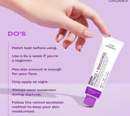 Luxe Organix Retinol Bakuchoil Overnight Glow Treatment Cream