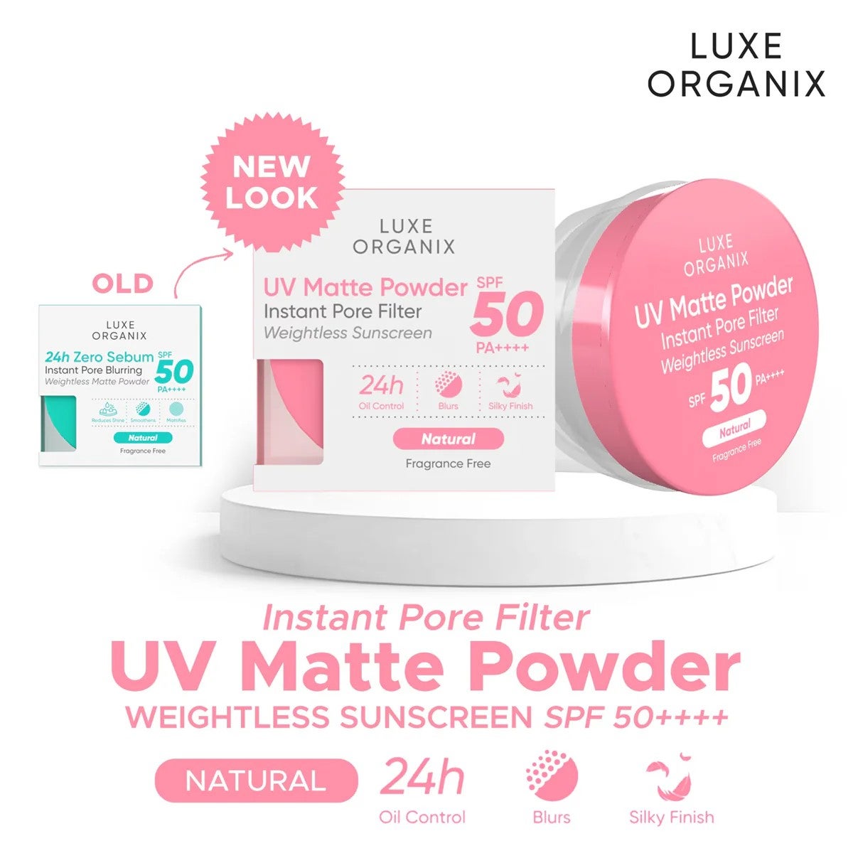 Luxe Organix UV Matte Powder