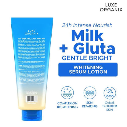 Luxe Organix Milk + Gluta Whitening Serum Lotion 350ml