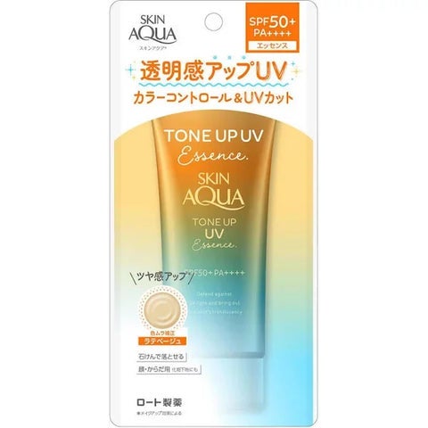 Skin Aqua Tone Up UV Essence Tinted Sunscreen Latte Beige SPF50+ PA++++ (80g)