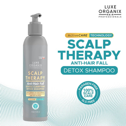 Luxe Organix Scalp Therapy Anti-Hair Fall Gentle Clarifying Detox Shampoo 270ml