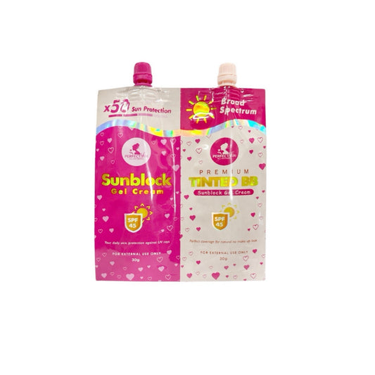 Perfect Skin Twin Pack (Sunblock Gel Cream & Premium Tinted BB Cream) 30g