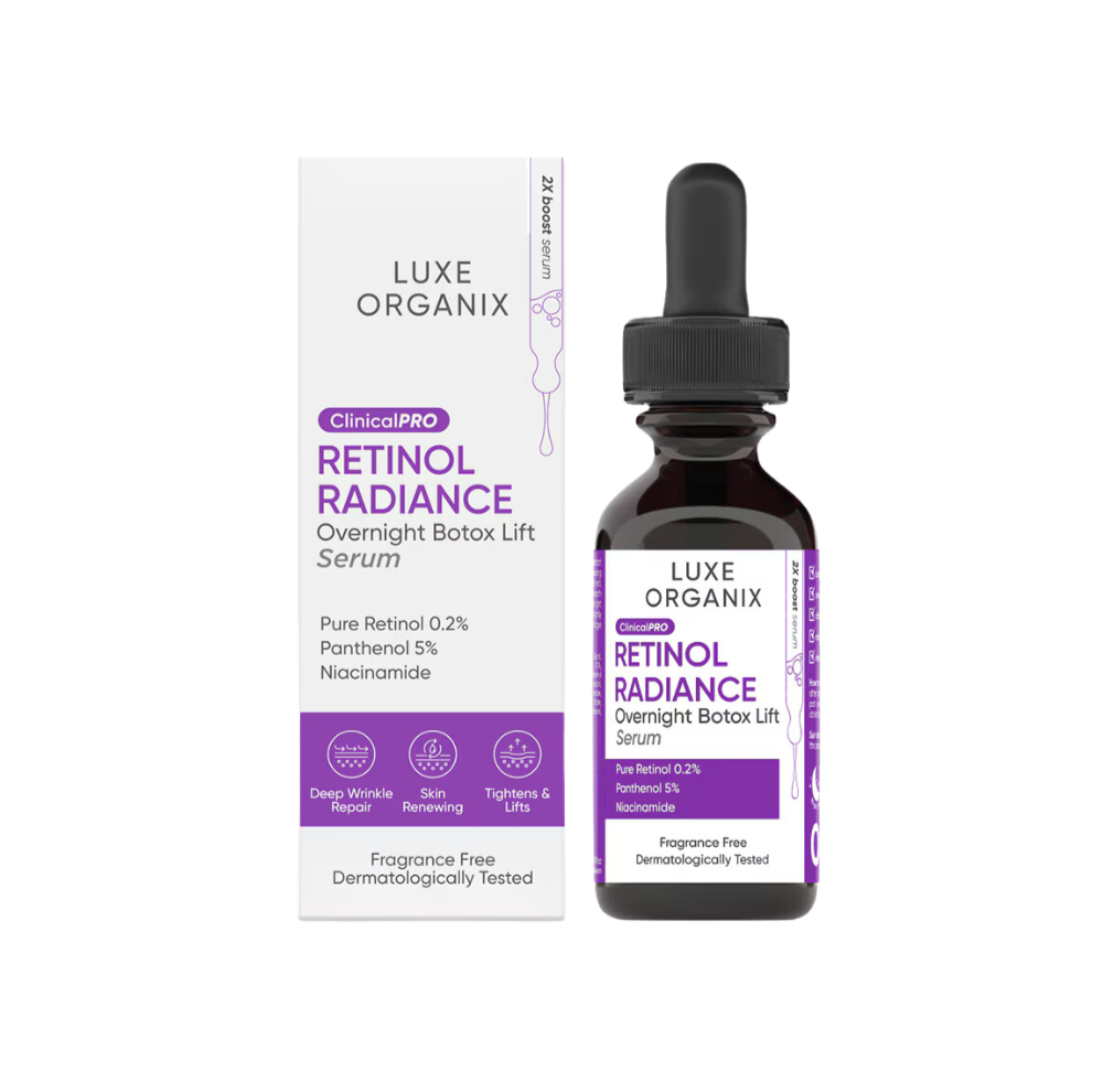 Luxe Organix ClinicalPro Retinol Radiance Overnight Botox Lift Serum 30ml