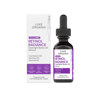 Luxe Organix ClinicalPro Retinol Radiance Overnight Botox Lift Serum 30ml