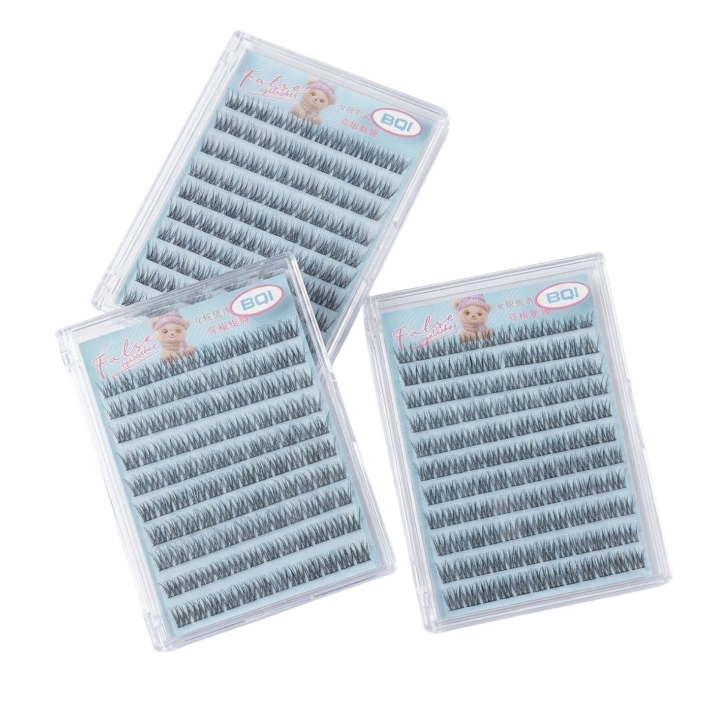 BQI 100-120 Cluster Fale Eyelashes Self Adhesive Softer Lashes