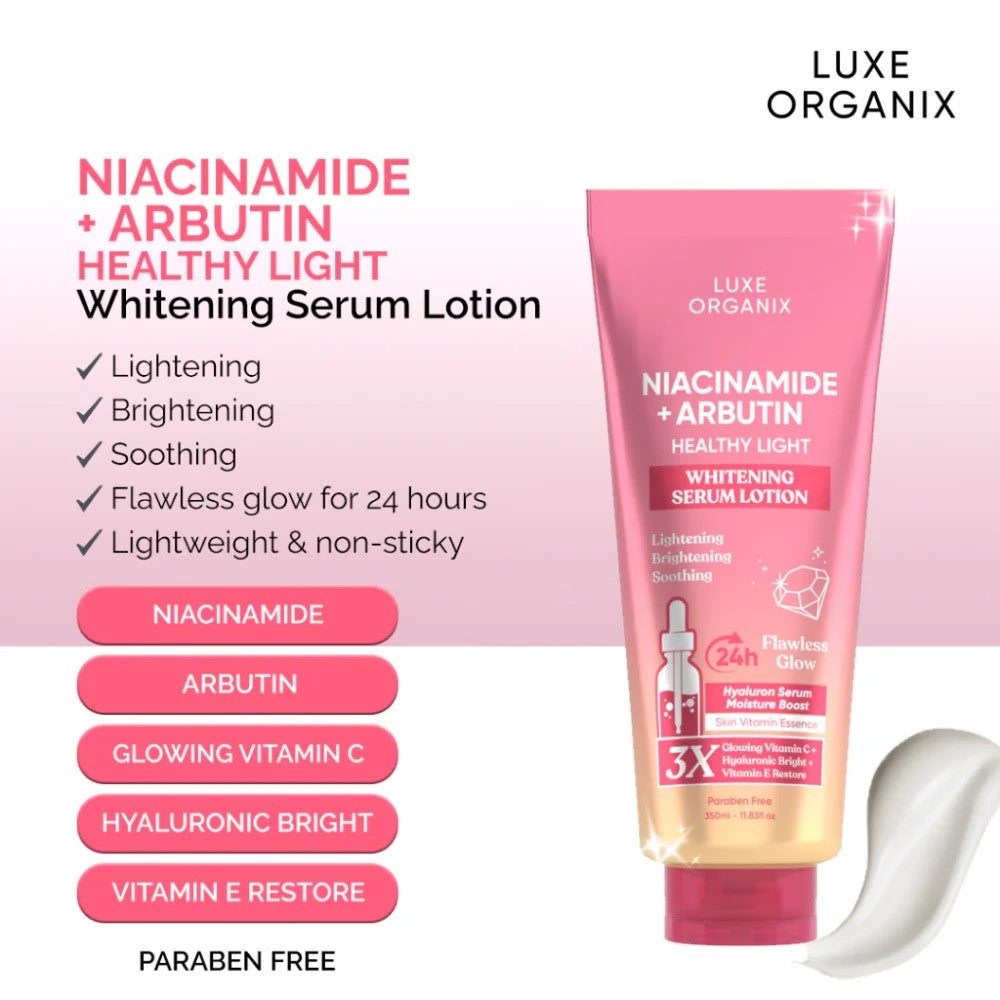Luxe Organix Niacinamide + Alpha Arbutin Whitening Serum Lotion 350ml