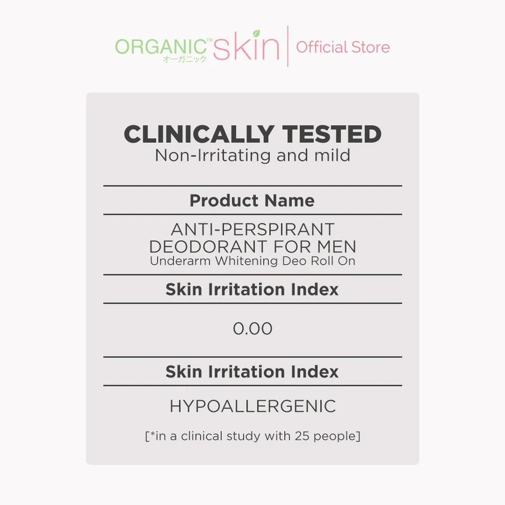 Organic Skin Japan Antii-Perspirant Underarm Whitening Deo Roll On for Men