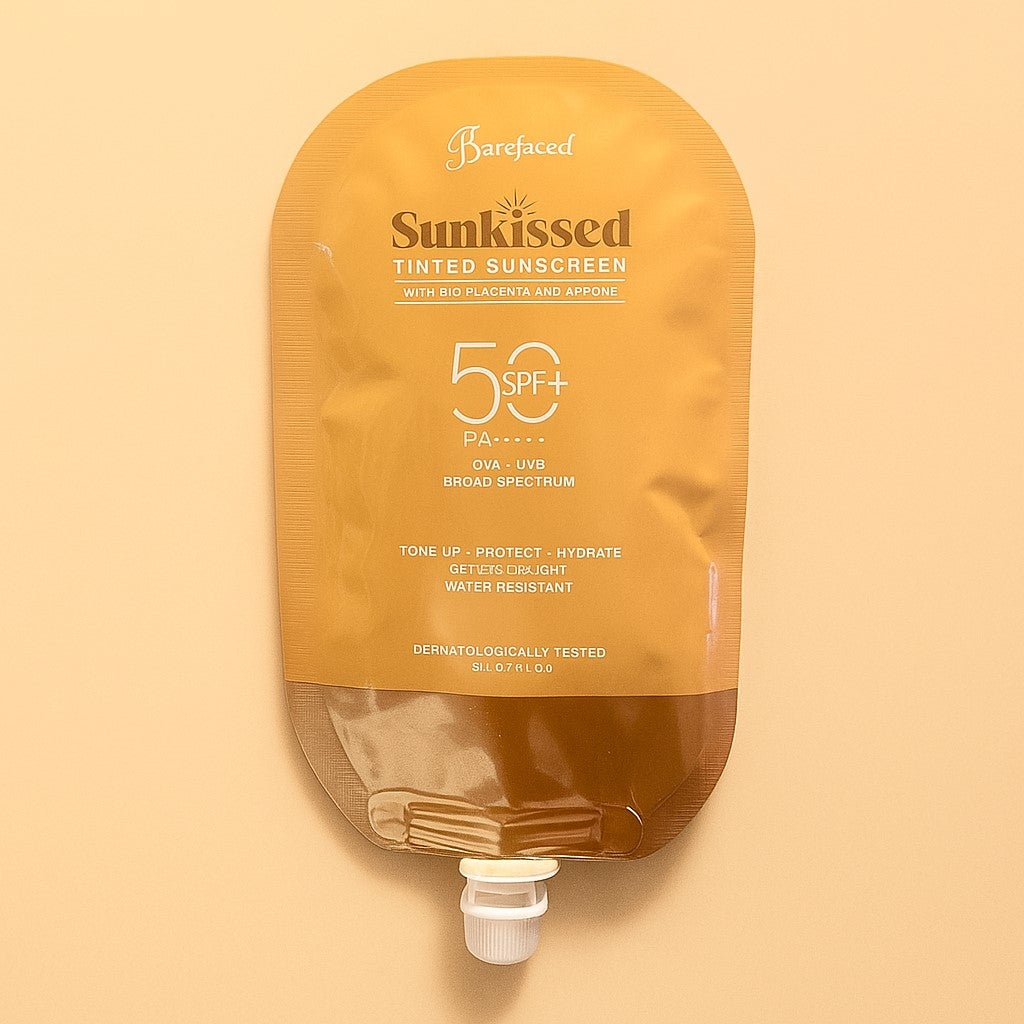 Barefaced Sunkissed Try-Me Pouch TINTED Sunscreen SPF 50 PA++++, 20g