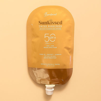 Barefaced Sunkissed Try-Me Pouch TINTED Sunscreen SPF 50 PA++++, 20g