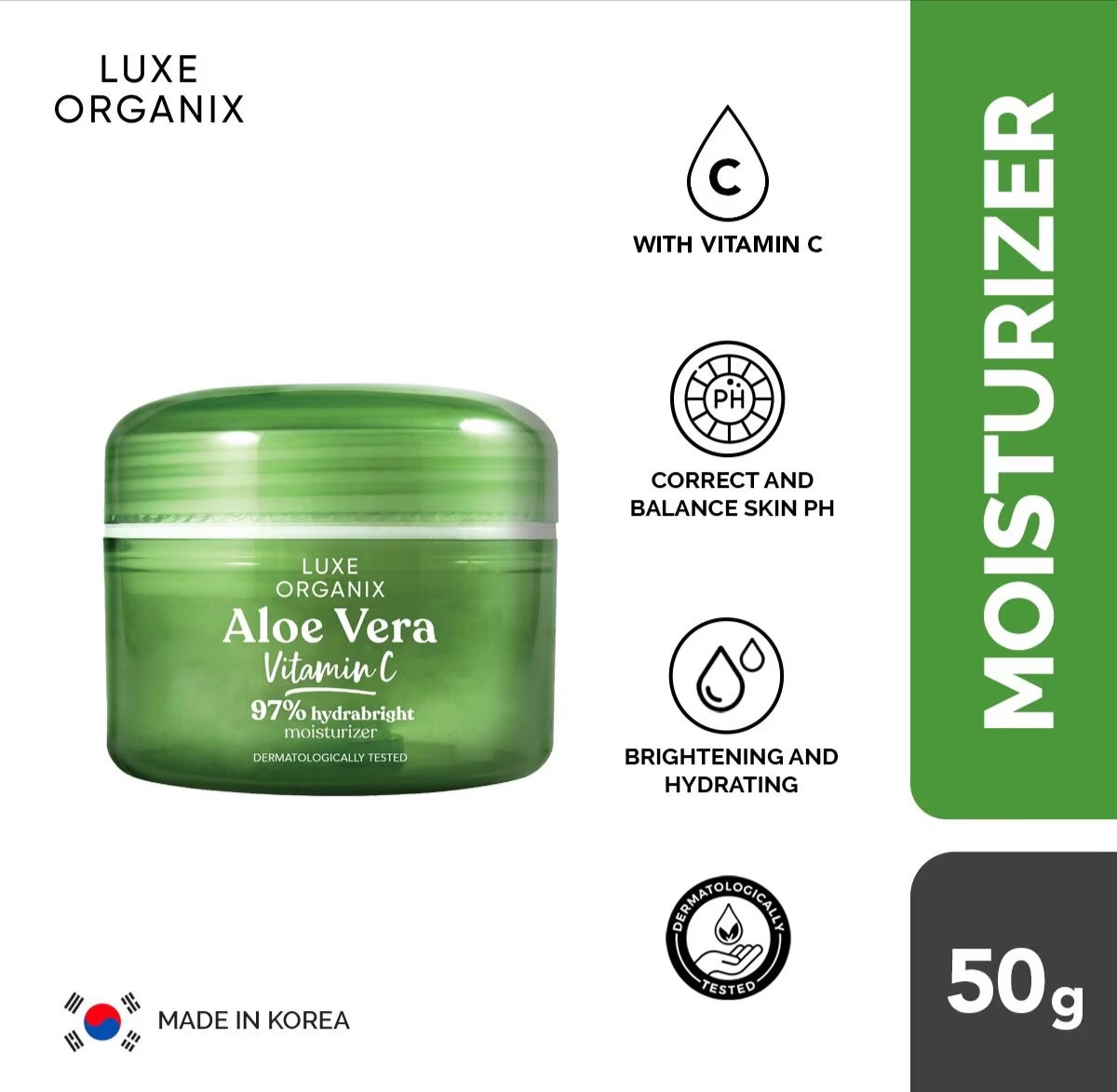 Luxe Organix 97% Aloe Vera Vitamin C Hydrabright Moisturizer 50g