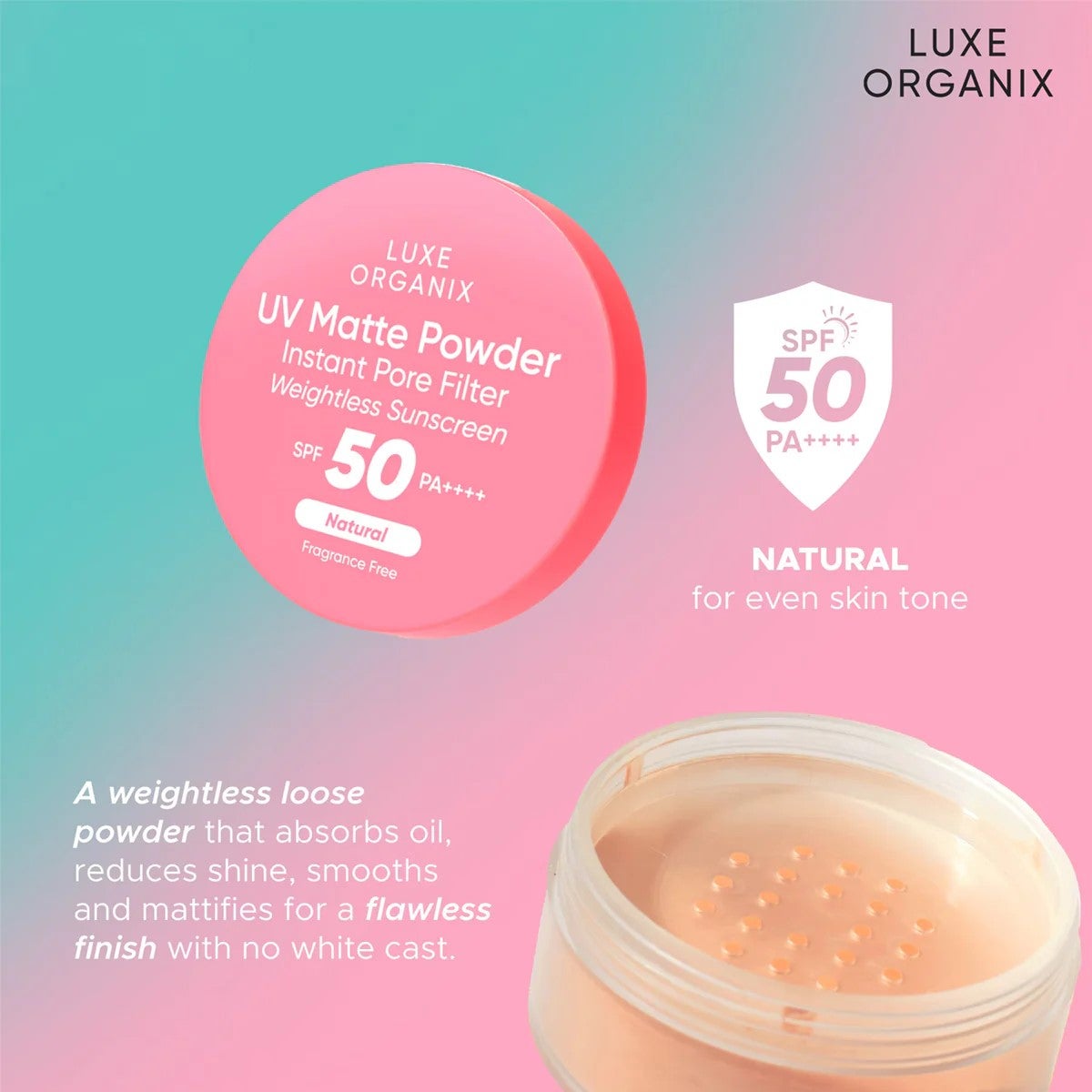 Luxe Organix UV Matte Powder