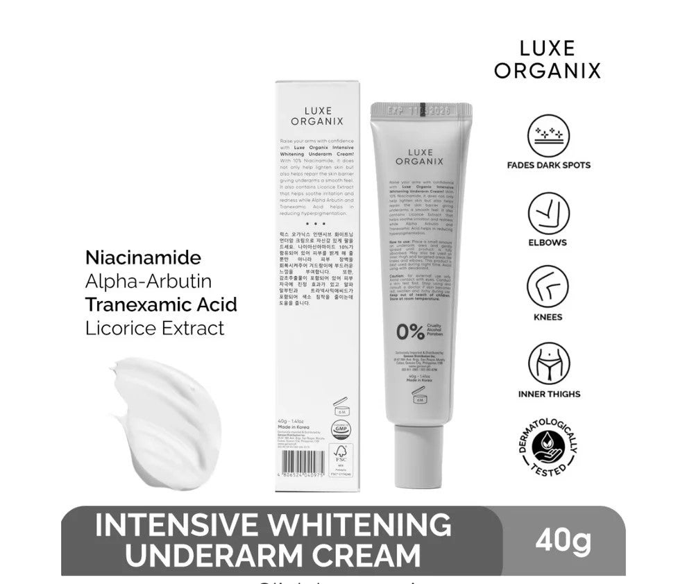 Luxe Organix Intensive Whitening Underarm Cream 30g