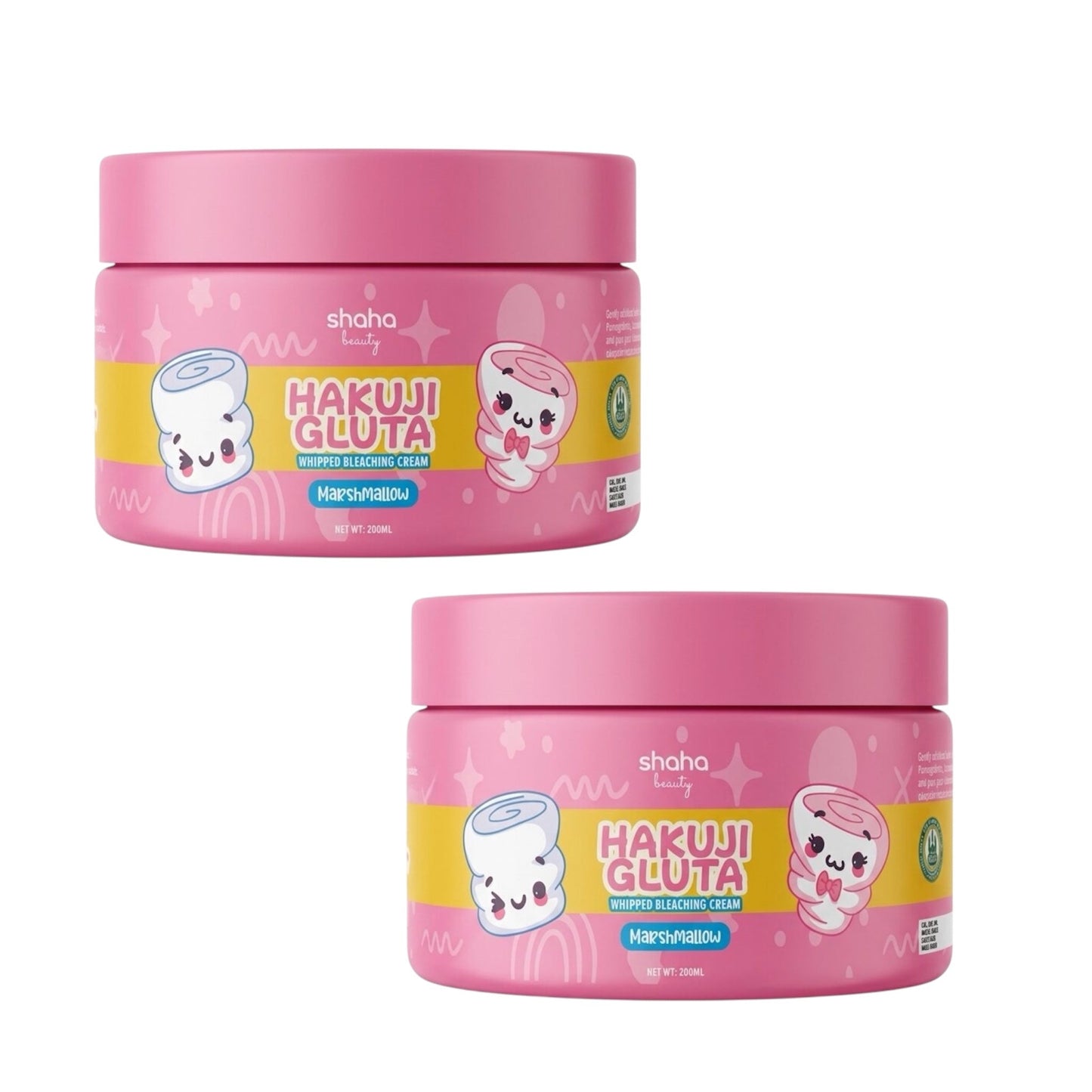 Shaha Beauty Hakuji Gluta Marshmallow Whipped Bleaching Cream 200ml