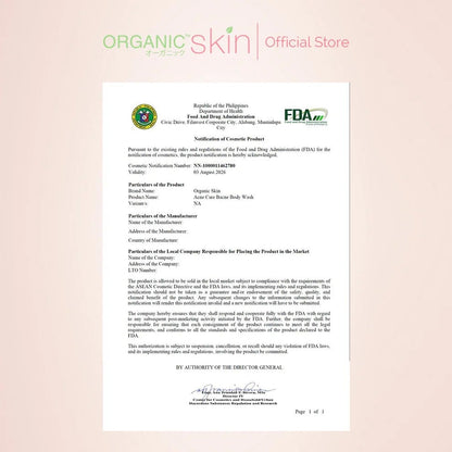 Organic Skin Japan Acne Care Bacne Body Wash 250ml
