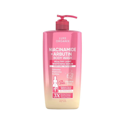 Luxe Organix Niacinamide + Arbutin Healthy Light Whitening Serum Perfume Infused Body Wash 1000G