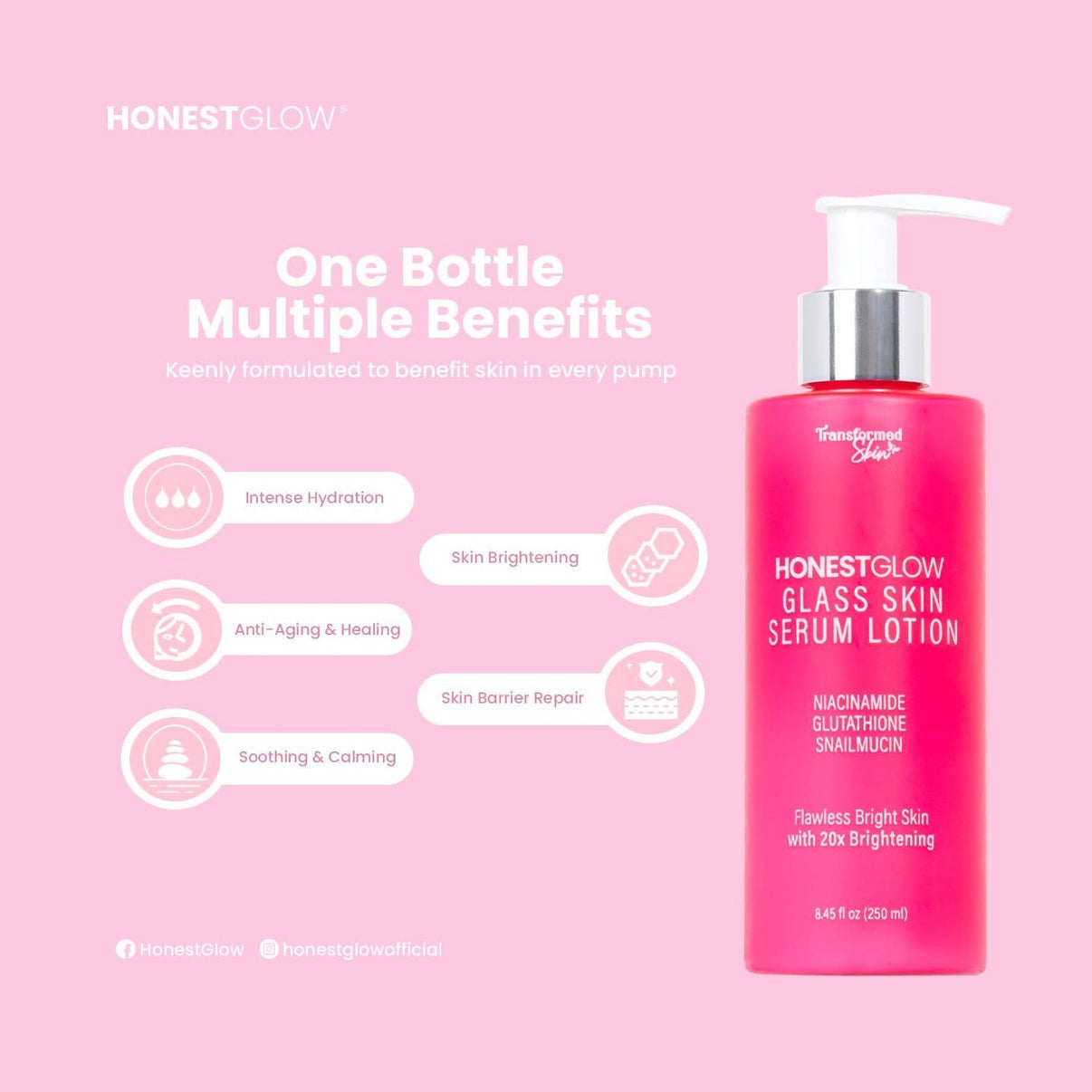 Honest Glow Glass Skin Serum Lotion